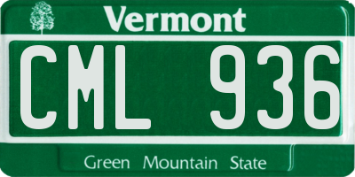 VT license plate CML936