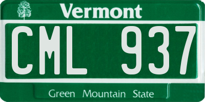VT license plate CML937