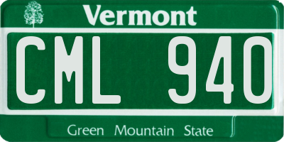 VT license plate CML940