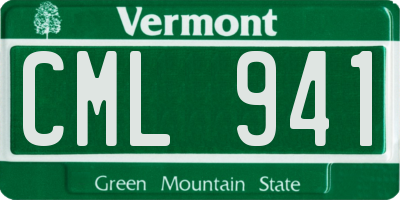 VT license plate CML941