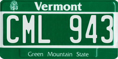 VT license plate CML943