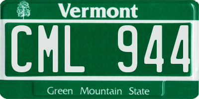 VT license plate CML944
