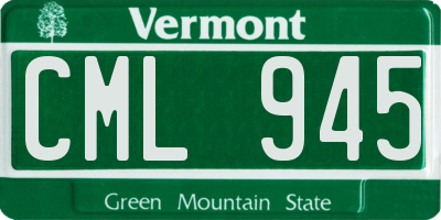 VT license plate CML945