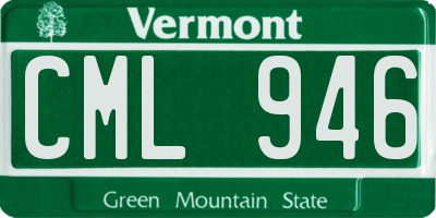 VT license plate CML946