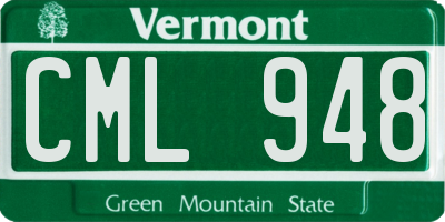 VT license plate CML948