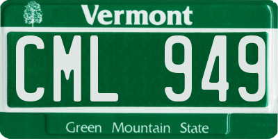 VT license plate CML949