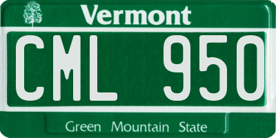VT license plate CML950