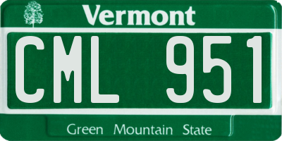 VT license plate CML951