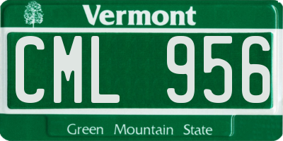VT license plate CML956