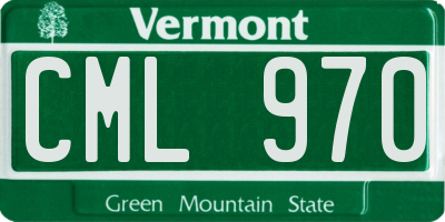 VT license plate CML970