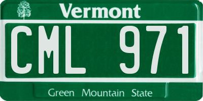VT license plate CML971