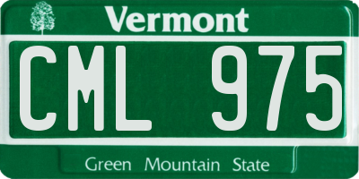 VT license plate CML975