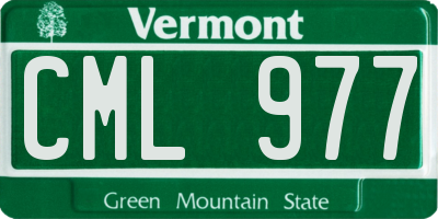VT license plate CML977