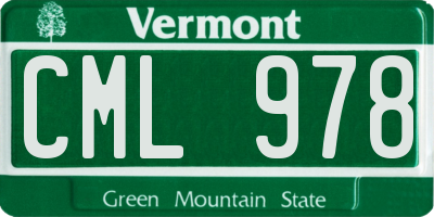 VT license plate CML978