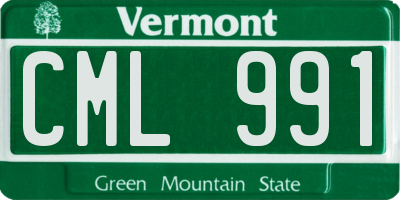 VT license plate CML991