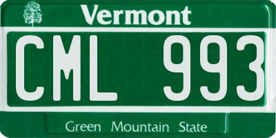 VT license plate CML993