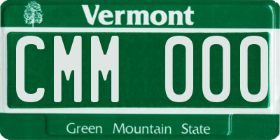 VT license plate CMM000