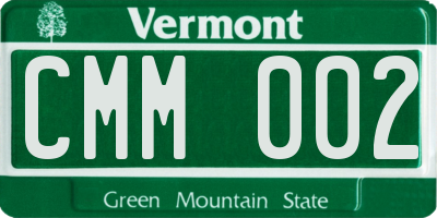 VT license plate CMM002