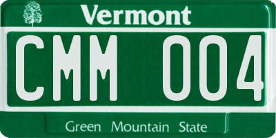 VT license plate CMM004