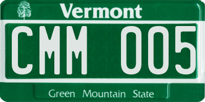VT license plate CMM005