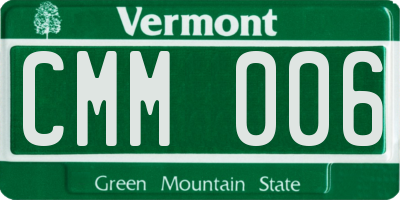 VT license plate CMM006