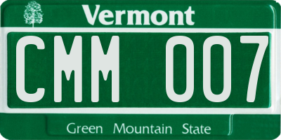 VT license plate CMM007