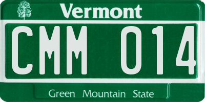 VT license plate CMM014