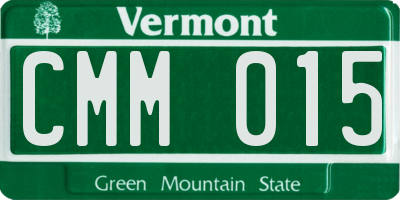 VT license plate CMM015