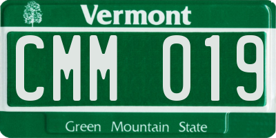 VT license plate CMM019