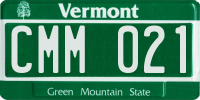 VT license plate CMM021