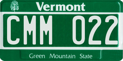 VT license plate CMM022