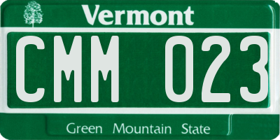 VT license plate CMM023
