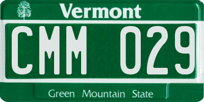 VT license plate CMM029