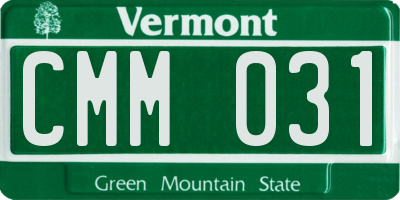 VT license plate CMM031