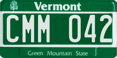 VT license plate CMM042
