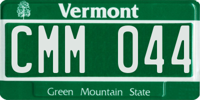VT license plate CMM044