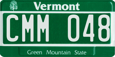 VT license plate CMM048