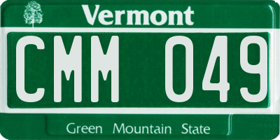 VT license plate CMM049