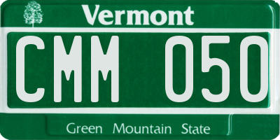 VT license plate CMM050