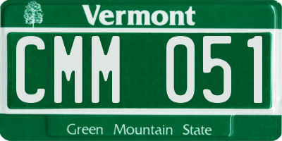 VT license plate CMM051