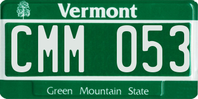VT license plate CMM053