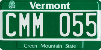 VT license plate CMM055