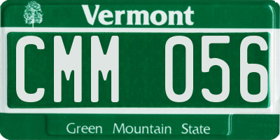 VT license plate CMM056