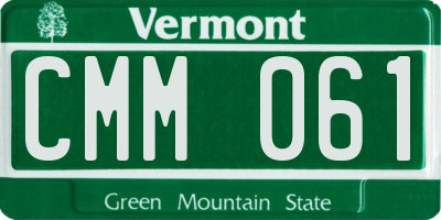 VT license plate CMM061