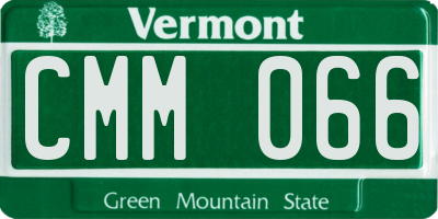 VT license plate CMM066
