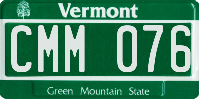 VT license plate CMM076