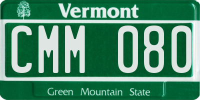 VT license plate CMM080