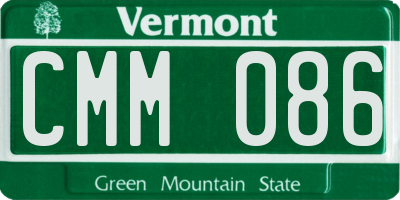 VT license plate CMM086
