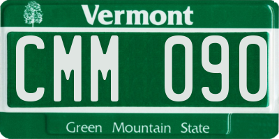 VT license plate CMM090