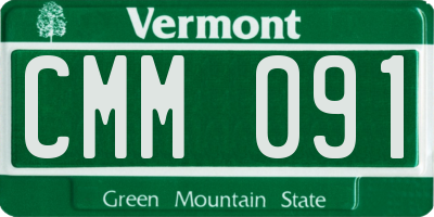 VT license plate CMM091